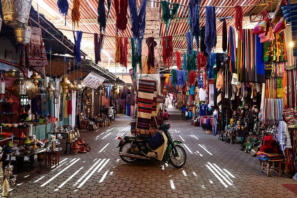 Morocco, Marrakech, Medina, UNESCO World Heitage Site, Souk, Market, teinturier dyer quarter.